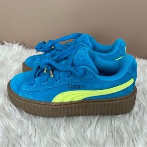 {Puma x Fenty} Creeper Phatty Speed Platform Sneakers in Blue - Womens 6